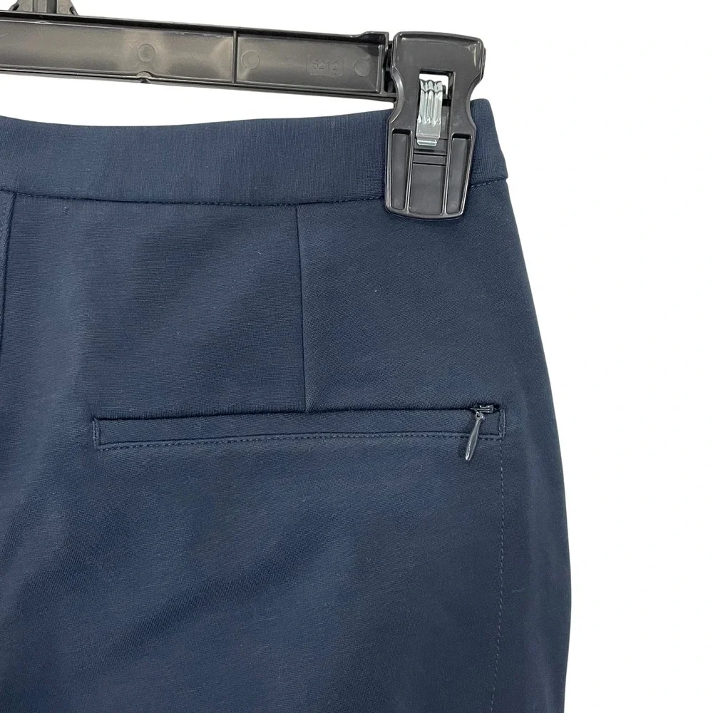 Lululemon Woven Tencel Blend Zip Fly Mid-Rise Pants  Size 2‎ Navy Blue Trousers